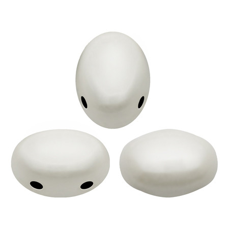 Samos® par Puca® (20 beads) 2-Hole 7x5mm Oval - Chalk White