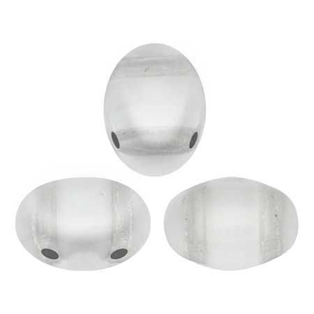 Samos® par Puca® (20 beads) 2-Hole 7x5mm Oval -Crystal Clear
