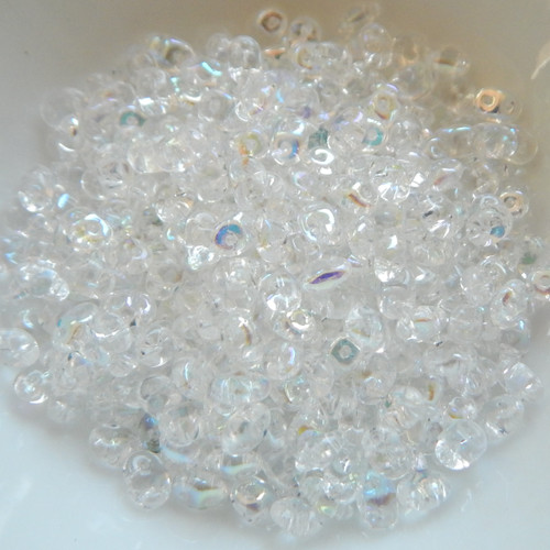 10 grams - Superduo Crystal AB - Czech Glass by Matubo