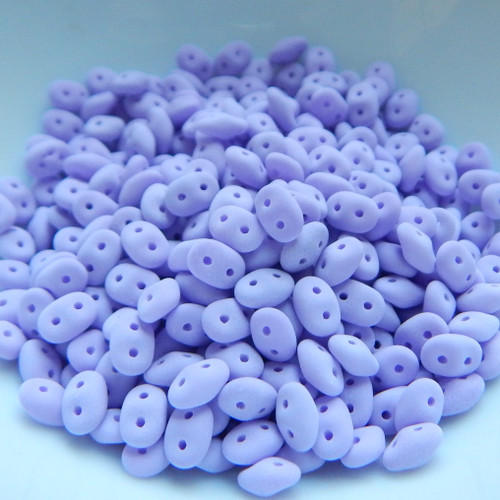 2x5mm SuperDuo Beads Bondeli Matte Purple 10 grams Czech Glass