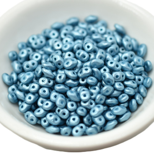 10 grams - Superduo Satin Metallic Arctic Blue - Beads Matubo