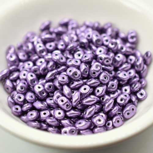 2x5mm SuperDuo Beads Saturated Metallic Grapeade 10 grams Czech Glass Beads