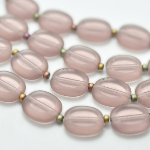 5 Beads -12x14mm Light AmethystTable Cut Czech Glass