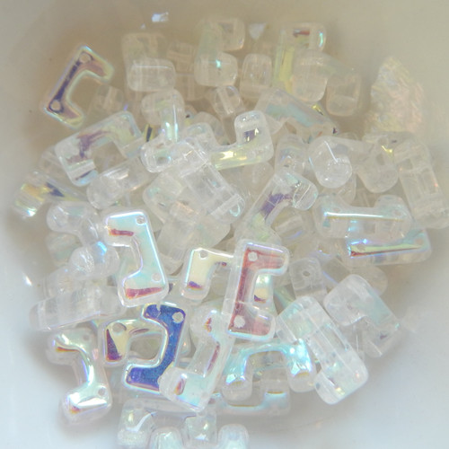 12 Beads - Telos® par Puca® Paris - Crystal AB - Czech Glass