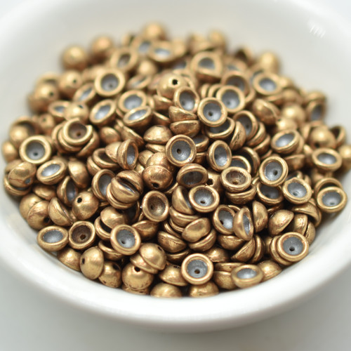 4x2mm Teacup 100 Beads - Saturated Ceylon Yellow - Czech Glass Beads