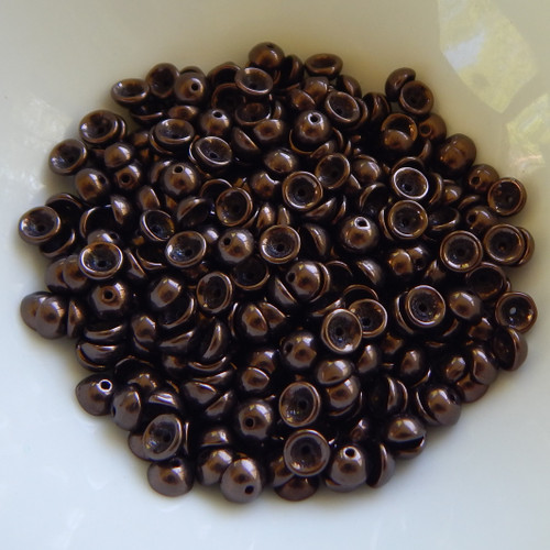 4x2mm Teacup 10 grams Beads - Dark Bronze - Czech Glass Beads