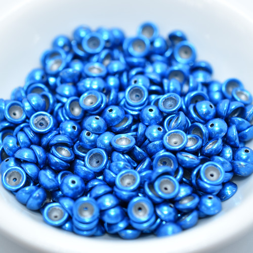 4x2mm Teacup 10 grams Beads - Saturated Metallic Galaxy Blue - Czech Glass Beads