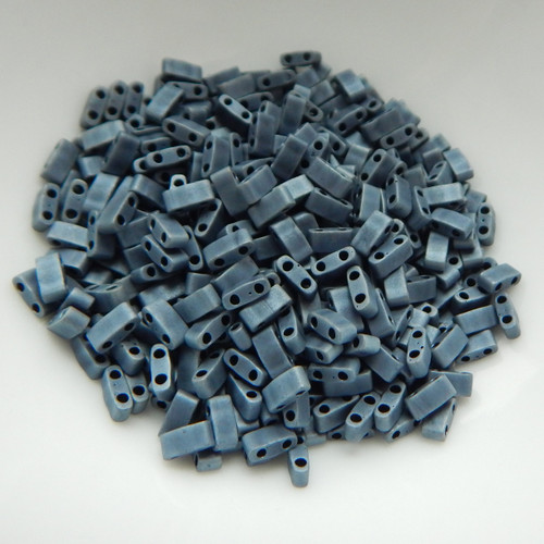 Half Tila Two Hole Beads Matte Gunmetal 5 Grams Miyuki Glass Beads No. 2001
