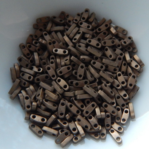 Quarter Tila Two Hole Beads Metallic Dk Bronze 5 Grams Miyuki No. 2006