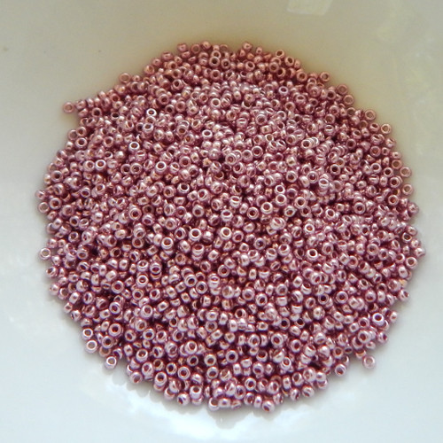 8 grams - 15/0 Miyuki Seed Beads - Duracoat Galvanized Dusty Orchid No. 4218