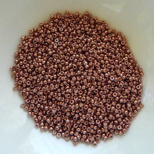 8 grams - 15/0 Miyuki Seed Beads - Duracoat Galvanized Dark Mauve No. 4213
