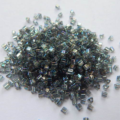 TOHO 11/o Triangle Beads 20 grams Gray Rainbow Seed Beads No. 176b