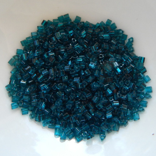 TOHO 11/o Triangle Beads 20 grams Transparent Capri Blue Seed Beads No. 7bd