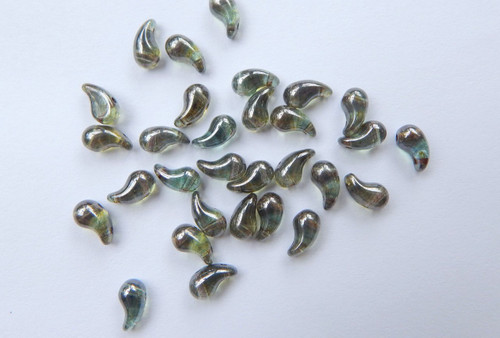 Zoliduo Left Crystal Blue Luster (30 Beads)
