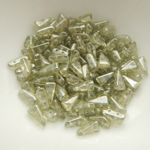 5x8mm Vexolo® 2-Hole Crystal Mint Luster (30 Beads) Czech Glass