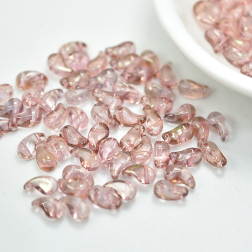 Zoliduo Left Crystal Red Color Luster (30 Beads)