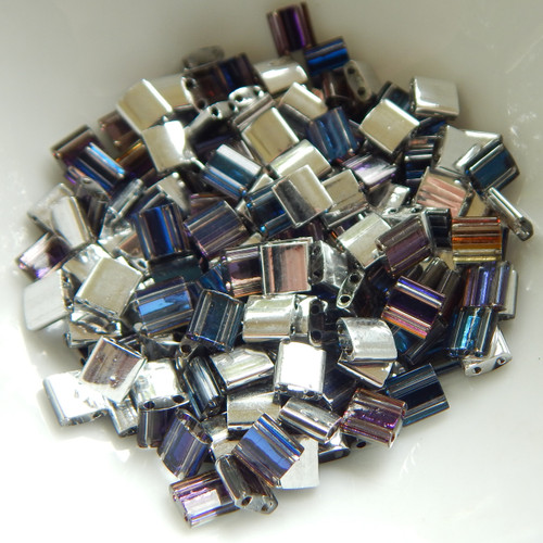 Tila 5 grams Crystal Helio 2-Hole 5mm Square Miyuki Beads No. 4554