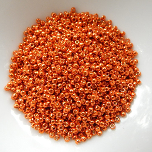 11/o TOHO Seed Beads PermaFinish Galvanized Saffron 25 grams No. PF562