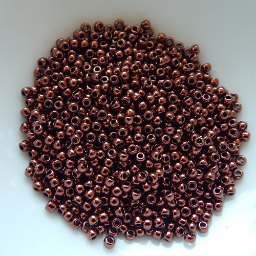 11/o TOHO Seed Beads Metallic Dark Bronze 25 grams No. 222