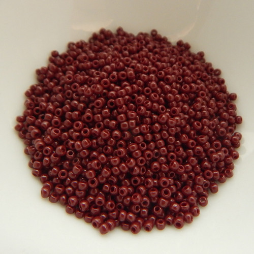 11/0 TOHO 25 grams Seed Beads Opaque Oxblood No. 46