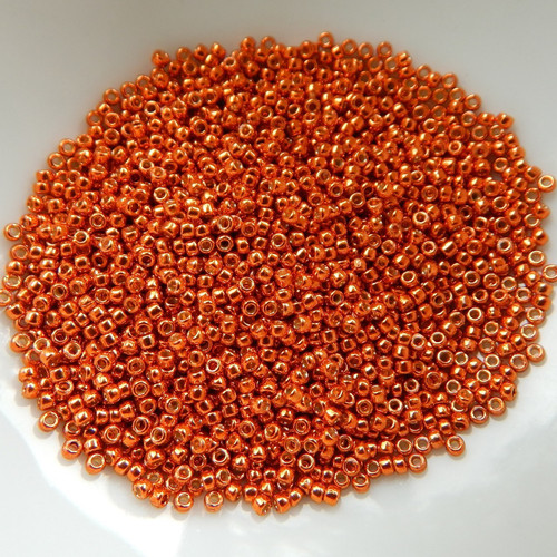 15/0 TOHO Seed Beads PermaFinish Saffron 10 Grams No. PF562