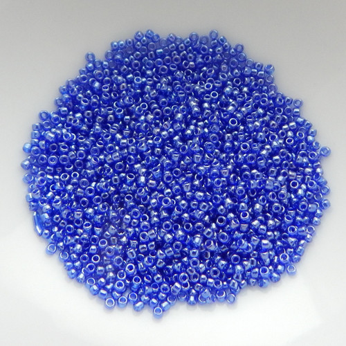 15/0 TOHO Seed Beads Transparent Cobalt Luster 10 Grams Glass Bead No. 116
