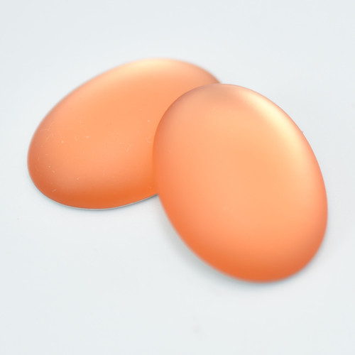 25x18mm Oval Lunasoft Cabochon - Salmon, Peach - Quantity 1 - Luna Lucite Cabochon