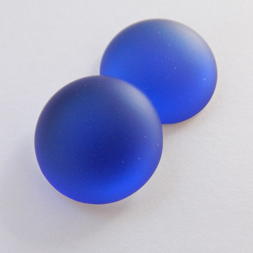18mm Lunasoft Cabochon - Cobalt Blue - Quantity 1 - Luna Lucite Cabochon
