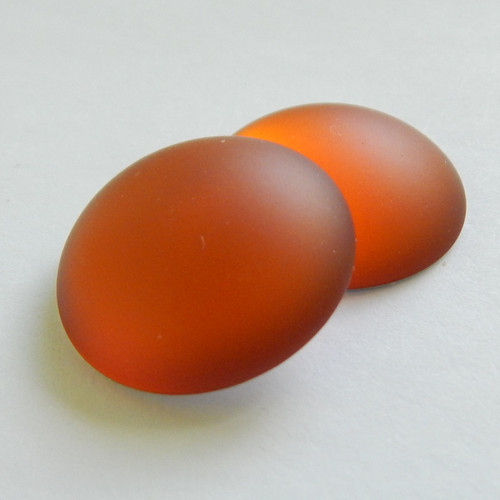 12mm Lunasoft Cabochon - Cognac Brown - Quantity 2 - Luna Lucite Cabochon