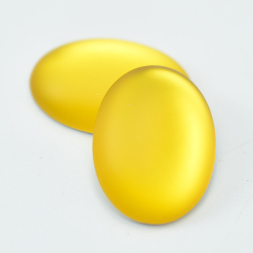 18.5x13.5mm Oval Lunasoft Cabochon - Lemon, Yellow - Quantity 1 - Luna Lucite Cabochon