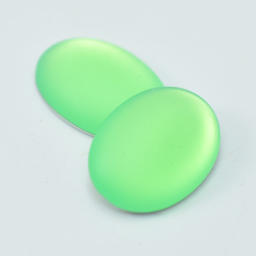 25x18mm Oval Lunasoft Cabochon - Green Apple - Quantity 1 - Luna Lucite Cabochon
