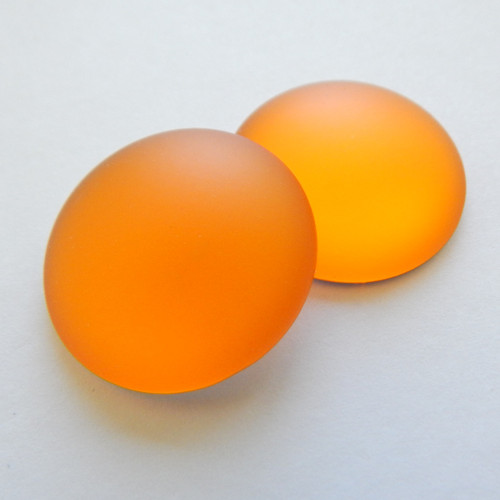 18mm Lunasoft Cabochon - Mango Orange - Quantity 1 - Luna Lucite Cabochon