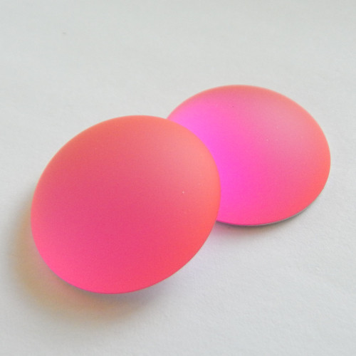 18mm Lunasoft Cabochon - Hot Pink - Quantity 1 - Luna Lucite Cabochon