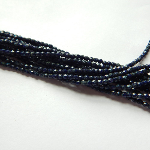 2mm (100 beads) Fire Polished Faceted - Navy Blue - Picasso - Czech Glass