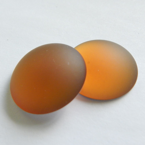 24mm Lunasoft Cabochon - Amber - Quantity 1 - Luna Lucite Cabochon