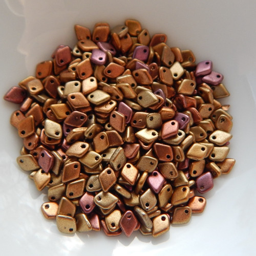 5mm Dragon Scale Drop Metallic Mix (5 Grams) Czech Glass Beads