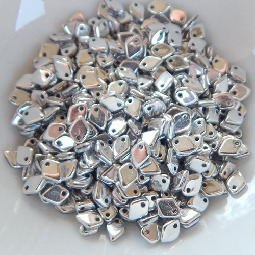 5mm Dragon Scale Drop (5 Grams) - Crystal Full Labrador - Czech Glass Beads