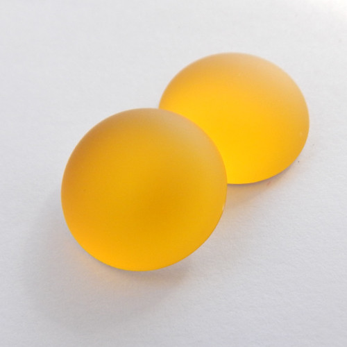 12mm Lunasoft Cabochon - Lemon - Quantity 2 - Luna Lucite Cabochon