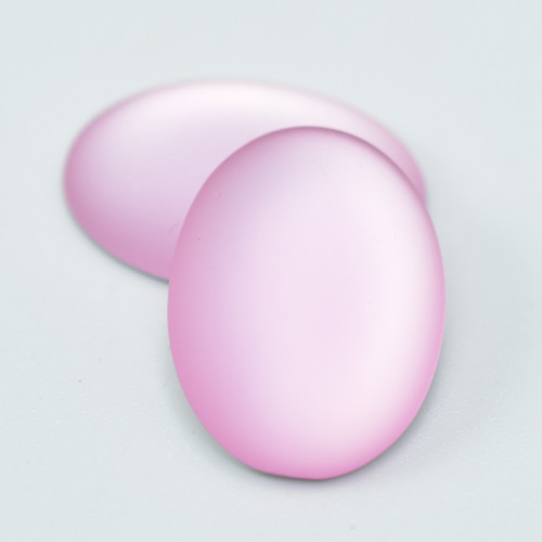 25x18mm Oval Lunasoft Cabochon - Ballerina Pink - Quantity 1 - Luna Lucite Cabochon