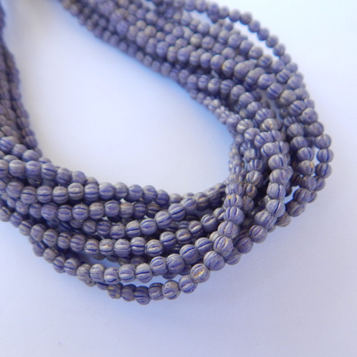 100 Beads - Melon 3mm Pacifica Elderberry - Czech Glass