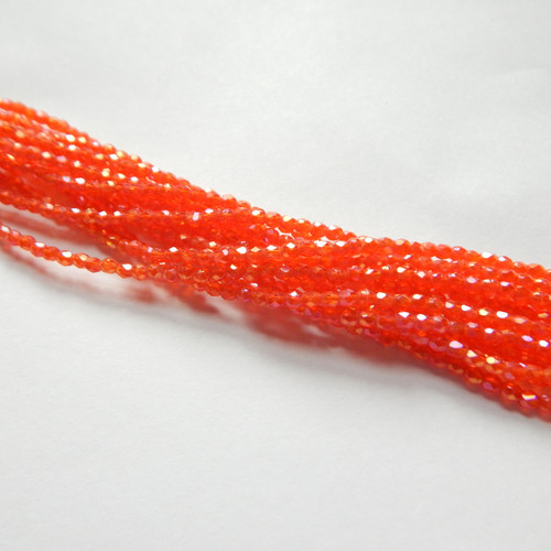 2mm (100 beads) Fire Polished Faceted - Luster Iris - Hyacinth - Czech Glass