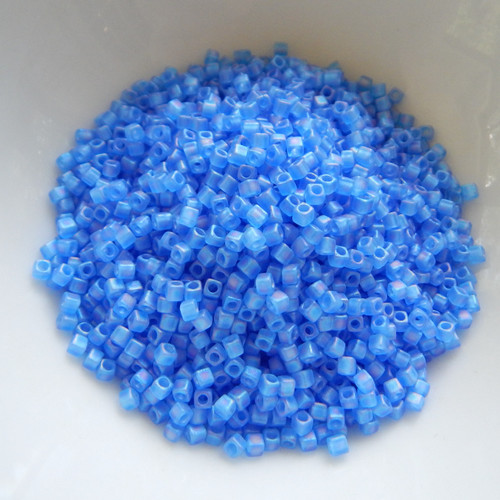 1.8mm Miyuki Cube 10 grams - Matte Sapphire AB - Glass Seed Bead No. 150fr