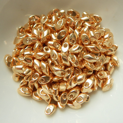 10 Grams - 4x7mm Long Magatama - Galvanized Gold - Miyuki - No. 1052