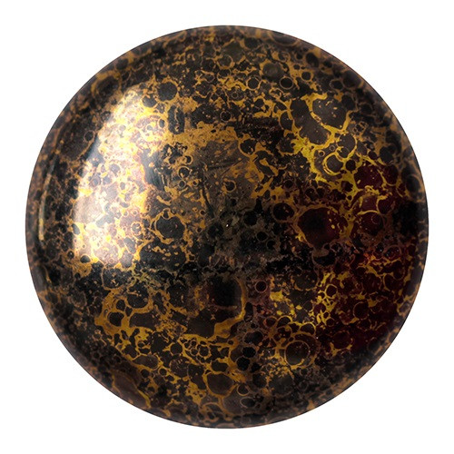 Cabochon Par Puca® 25mm Jet Bronze (1 Piece) Czech Glass Cab