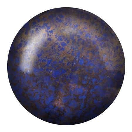 Cabochon Par Puca® 25mm Opaque Sapphire Bronze (1 Piece) Czech Glass Cab