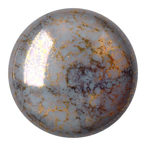 Cabochon Par Puca® 25mm Opaque Gray Bronze (1 Piece) Czech Glass Cab