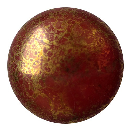 Cabochon Par Puca® 25mm Opaque Chocolate Bronze (1 Piece) Czech Glass Cab