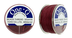 Burgundy TOHO One-G Nylon Beading Thread 50 Yard Spool - (1 Spool)