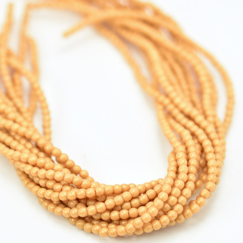 100 Beads - 2mm Druk - Pacifica Ginger- Czech Glass Rounds