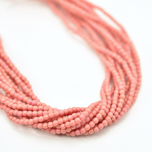 100 Beads - 2mm Druk - Pacifica Watermelon - Czech Glass Rounds